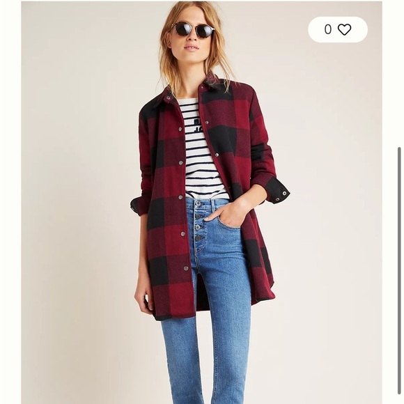 Anthropologie BB Dakota Flannel Jacket Size Small - Picture 1 of 12